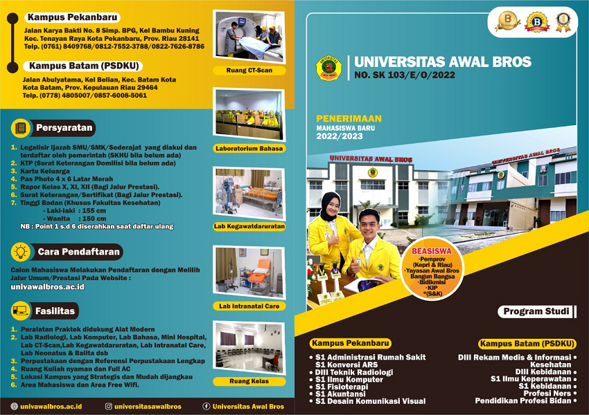 Penerimaan Mahasisiwa Baru Universitas Awal Bros TA.2022/2023